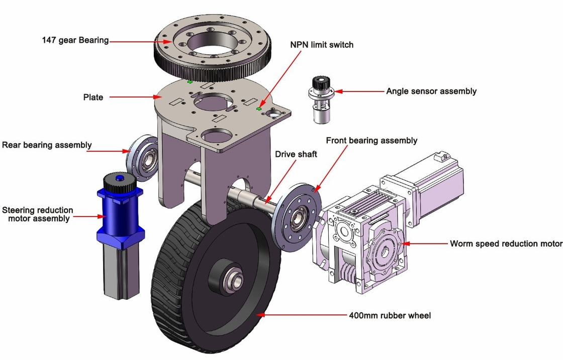Колесо привода Ets тракторного двигателя колеса тяжелого груза Agv ZL-490 резиновое ускоряет ход 2T нося